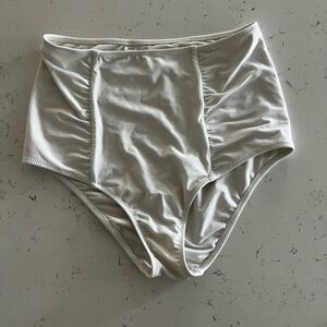 aerie white high waisted swim bottoms